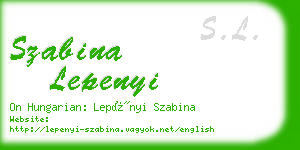 szabina lepenyi business card